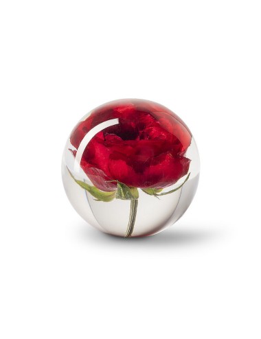 PAPERWEIGHT ROSE H8 D7,5