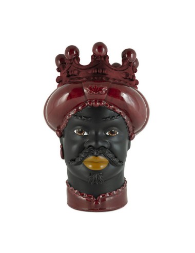 VASE MORO MAN CROWN DARK