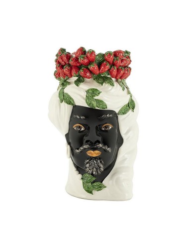 VASE STRAWBERRIES HEAD MAN BIG