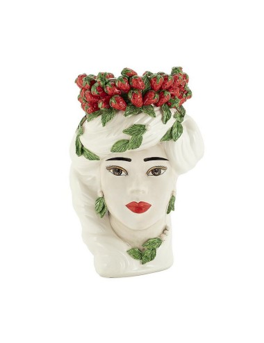 VASE STRAWBERRIES HEAD LADY...