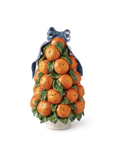 TOPIARY TANGERINE W/BOW H45...