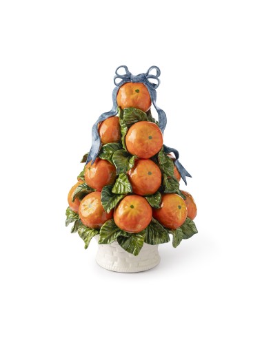 TOPIARY TANGERINE W/BOW H36...