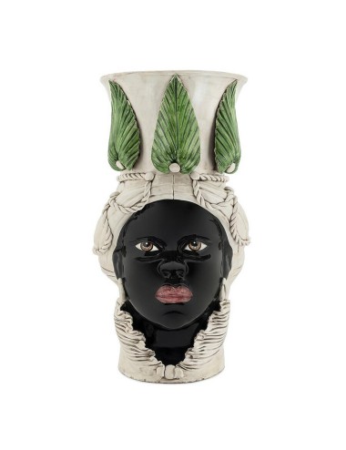 VASE MORO LADY GIANT WITH LEAF